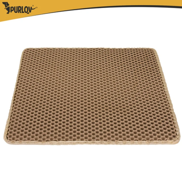 Килимок під туалет для котів Purlov 60x45 см Beige (5900779964891)