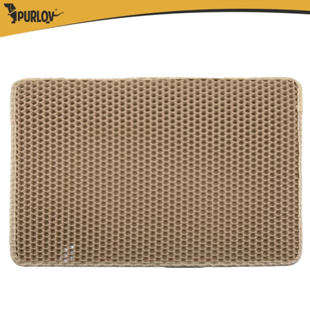 Килимок під туалет для котів Purlov 60x45 см Beige (5900779964891)