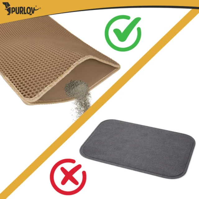 Килимок для котячого туалету Purlov 75x55 см Beige (5900779964907)