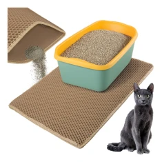 Килимок для котячого туалету Purlov 75x55 см Beige (5900779964907)