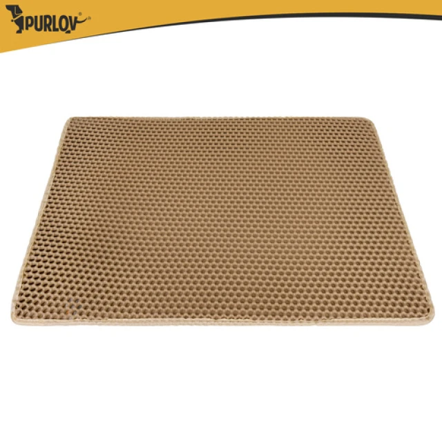 Килимок для котячого туалету Purlov 75x55 см Beige (5900779964907)