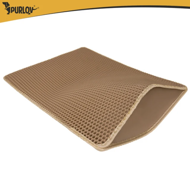 Килимок для котячого туалету Purlov 75x55 см Beige (5900779964907)