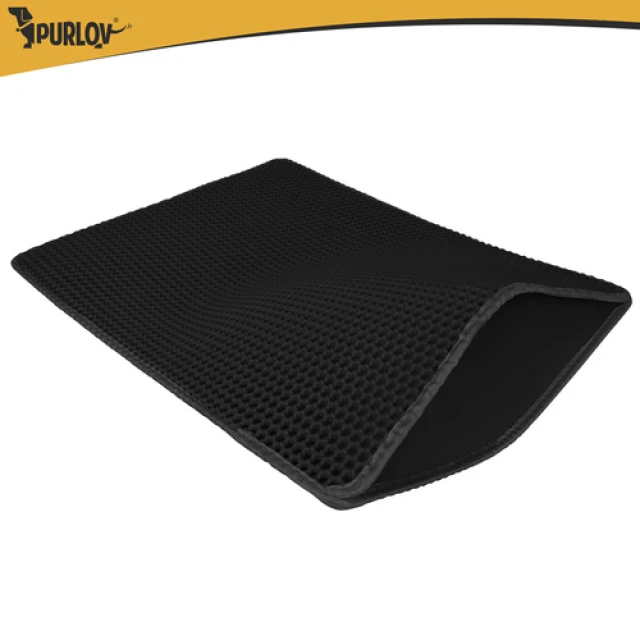 Килимок під туалет для котів Purlov 75x55 см Black (5900779964914)