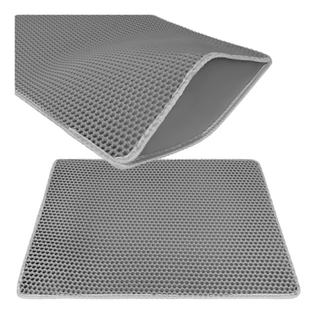 Килимок для туалету для котів Purlov 75x55 см Grey (5900779964921)