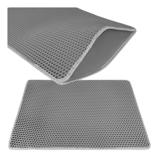 Килимок для туалету для котів Purlov 75x55 см Grey (5900779964921)