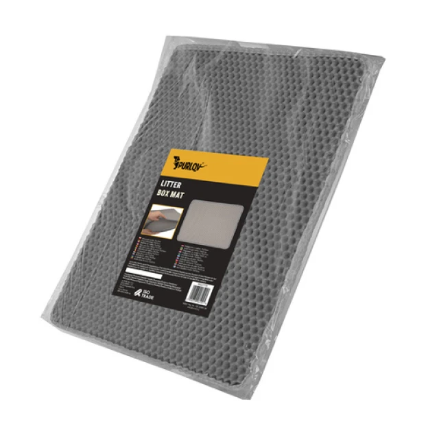 Килимок для туалету для котів Purlov 75x55 см Grey (5900779964921)