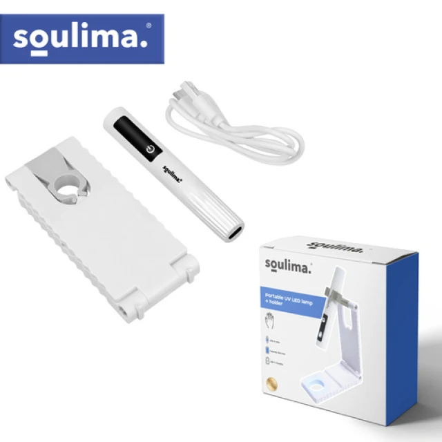 Лампа Soulima UV LED портативна 3 Вт USB-C з тримачем (5900779964938)