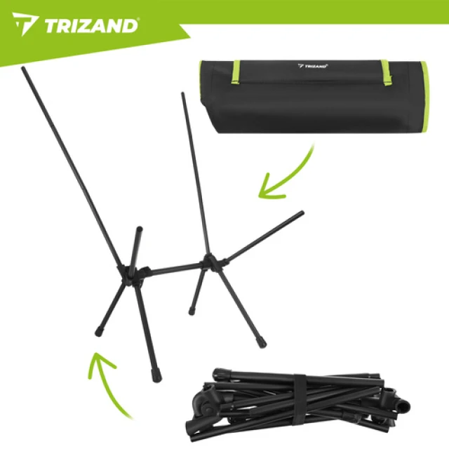 Рибальське крісло Trizand 41x52x86 см складне з чохлом Black (5900779964983)