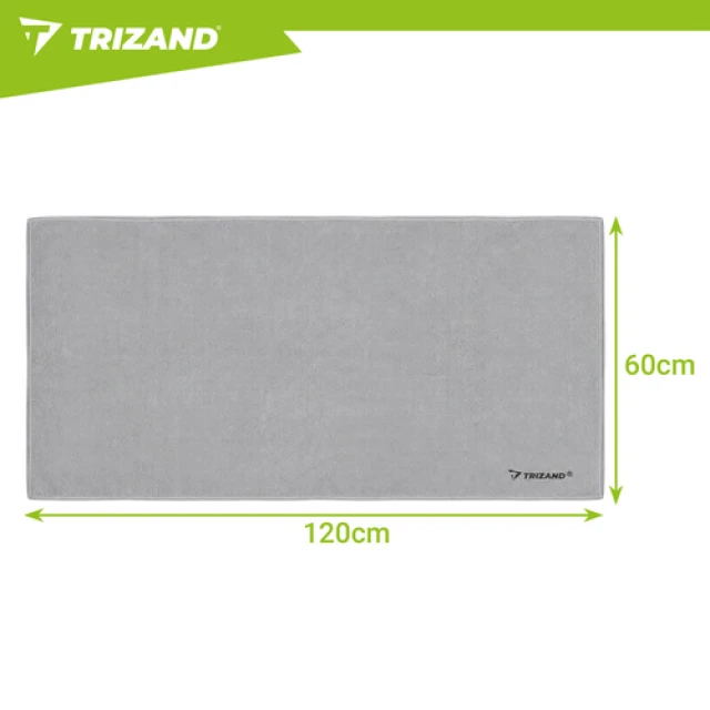 Рушник швидковисихаючий Trizand 120x60 см з мікрофібри Grey (5900779965034)