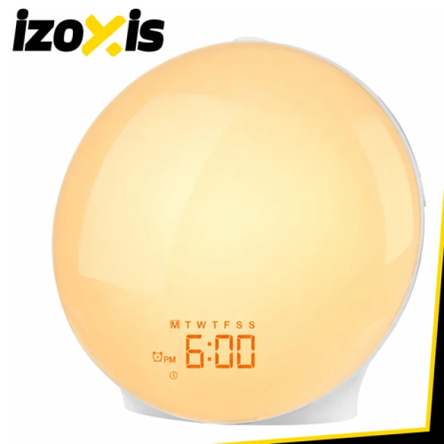 Будильник з імітацією сходу сонця Izoxis FM-радіо (5900779965041)