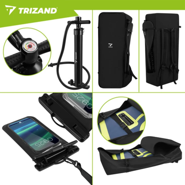 SUP-доска Trizand 320 см надувная с веслом насосом и рюкзаком 150 кг (5900779965065)