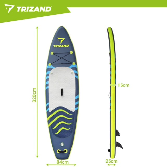 SUP-доска Trizand 320 см надувная с веслом насосом и рюкзаком 150 кг (5900779965065)