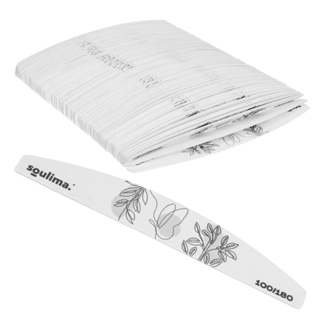 Пилочки для нігтів Soulima Slim 100/180 100 шт (5900779965072)