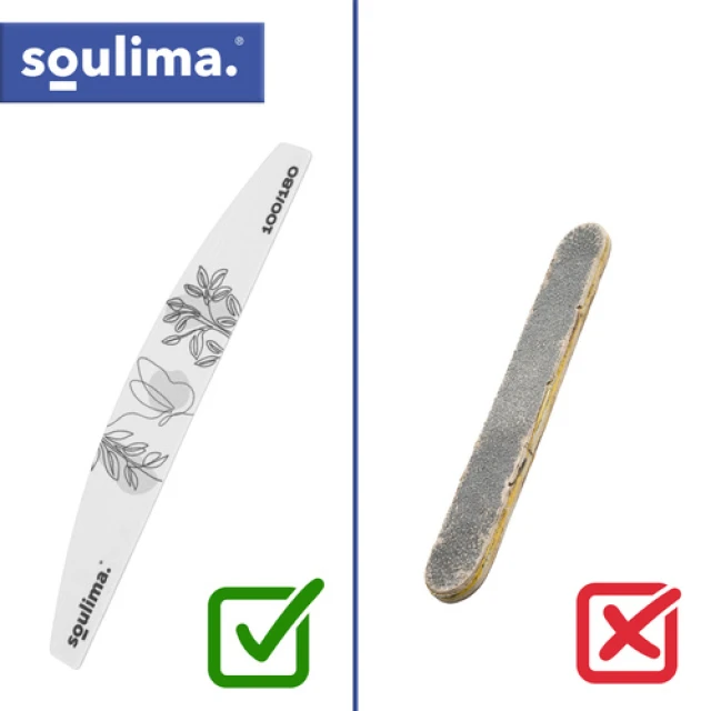 Пилочки для нігтів Soulima Slim 100/180 100 шт (5900779965072)