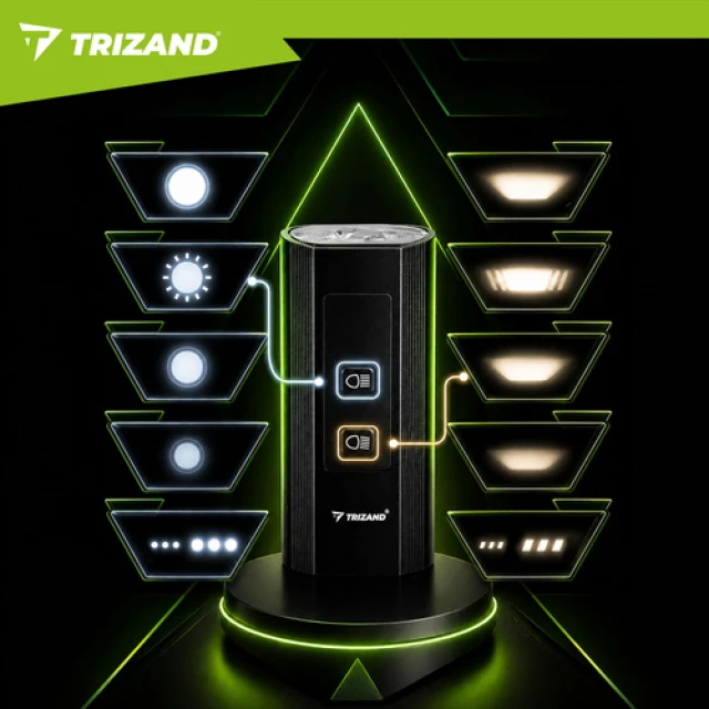 Ліхтар велосипедний Trizand LED 1300 лм передній + задній USB-C 5200 мАч (5900779965164)