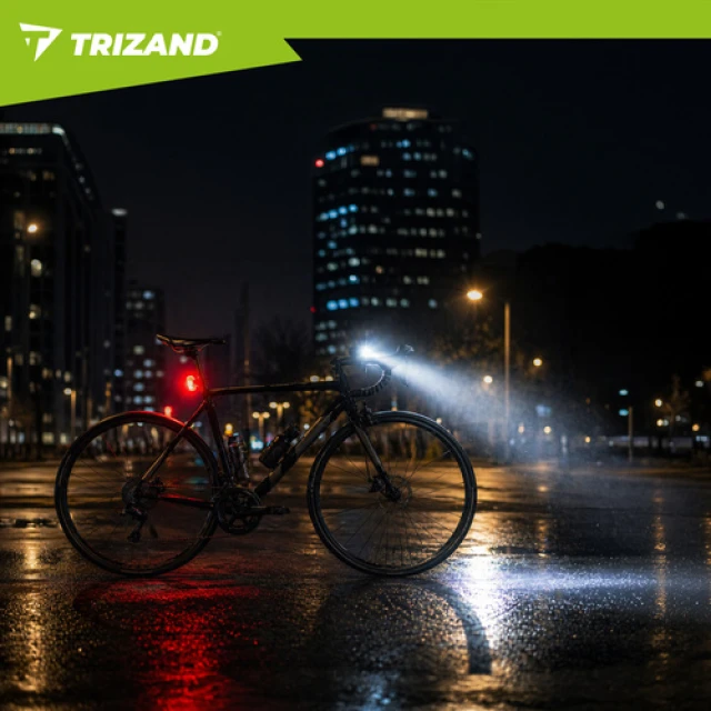 Ліхтар велосипедний Trizand LED 1300 лм передній + задній USB-C 5200 мАч (5900779965164)
