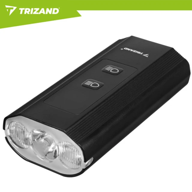 Ліхтар велосипедний Trizand LED 1300 лм передній + задній USB-C 5200 мАч (5900779965164)