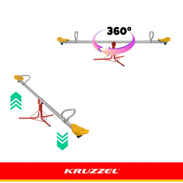 Гойдалка садова для дітей Kruzzel 2 в 1 з каруселлю 360° (5900779965409)