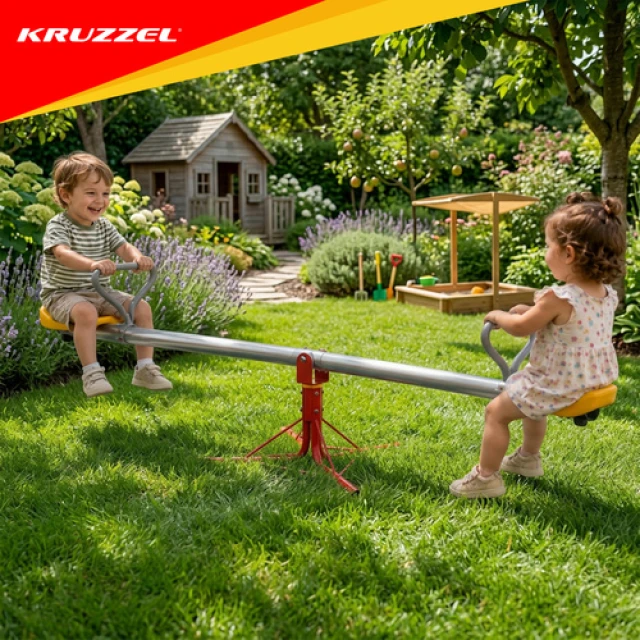 Гойдалка садова для дітей Kruzzel 2 в 1 з каруселлю 360° (5900779965409)