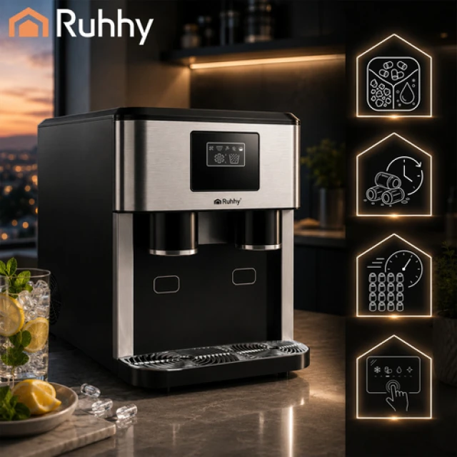 Льодогенератор Ruhhy 3-в-1 15 кг/24 год (5900779965553)
