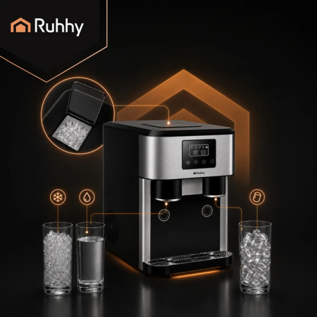 Льодогенератор Ruhhy 3-в-1 15 кг/24 год (5900779965553)