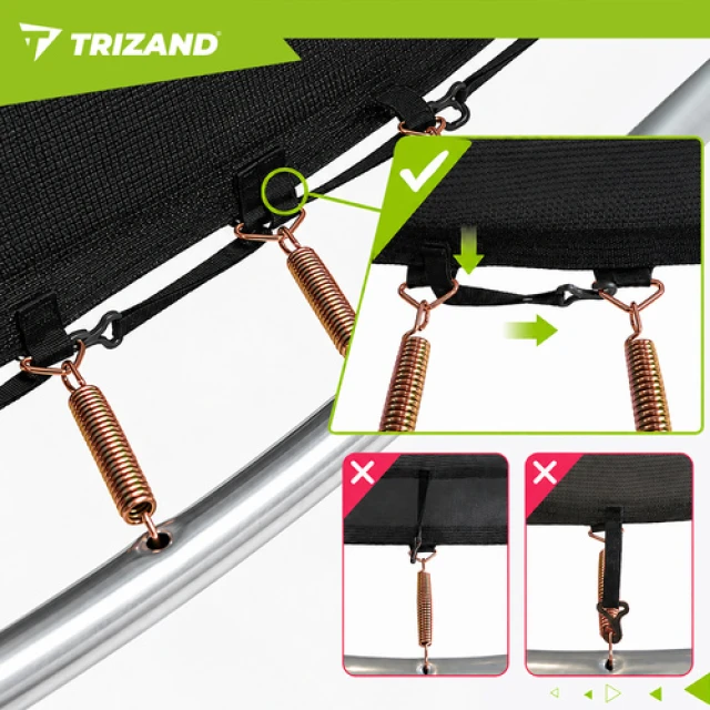 Батут садовий Trizand HQ 366 см з сіткою і драбиною 150 кг (5900779965621)