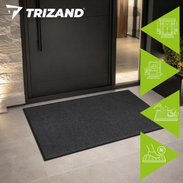 Килимок придверний Trizand 80x120 см з протиковзною основою (5900779965638)
