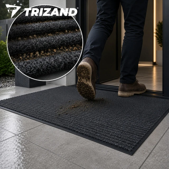 Килимок придверний Trizand 80x120 см з протиковзною основою (5900779965638)