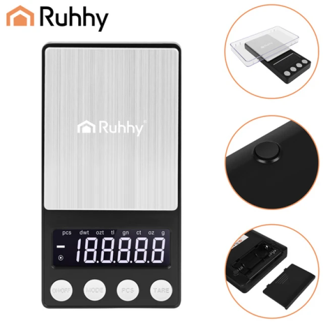 Ваги кишенькові Ruhhy 500 г x 0,01 г Black (5900779965805)