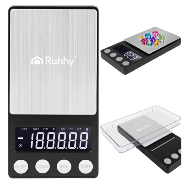 Ваги кишенькові Ruhhy 500 г x 0,01 г Black (5900779965805)