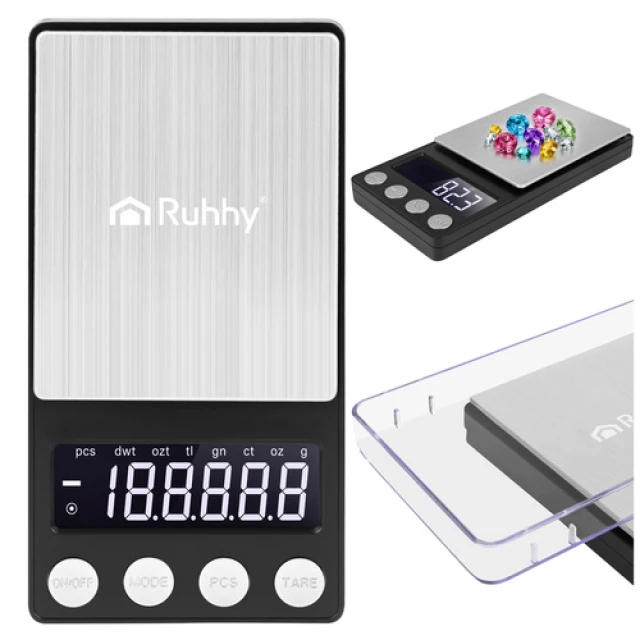 Ваги кишенькові Ruhhy 500 г x 0,01 г Black (5900779965805)