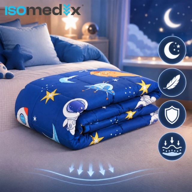 Обважнена ковдра Isomedix 100x150 см 3 кг Blue (5900779965836)