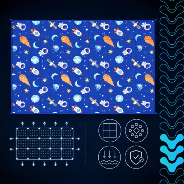 Обважнена ковдра Isomedix 100x150 см 3 кг Blue (5900779965836)