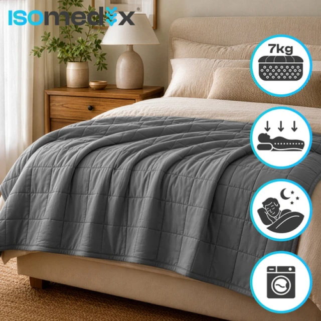 Обважнена ковдра Isomedix 200x150 см 7 кг Gray (5900779965935)