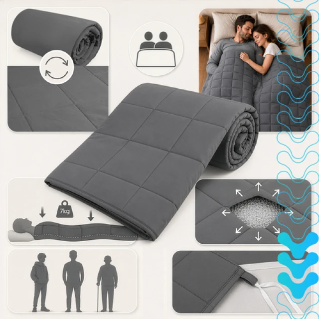 Обважнена ковдра Isomedix 200x150 см 7 кг Gray (5900779965935)