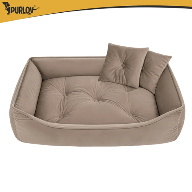 Лежак для собак/котів Purlov 70x50 см Beige (5900779966079)
