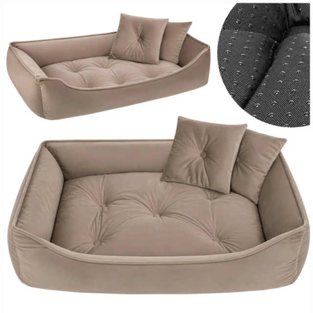 Лежак для собак/котів Purlov 70x50 см Beige (5900779966079)