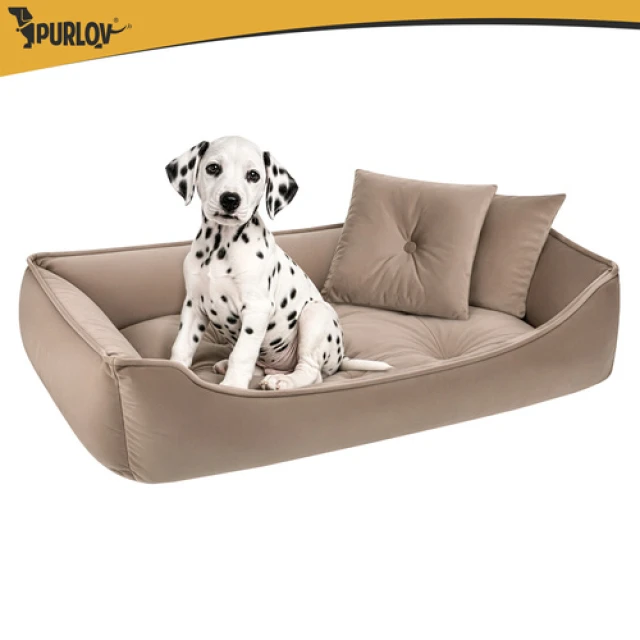 Лежак для собак/котів Purlov 70x50 см Beige (5900779966079)