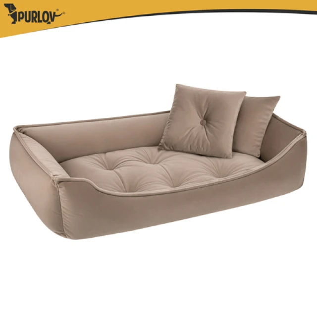 Лежак для собак/котів Purlov 70x50 см Beige (5900779966079)