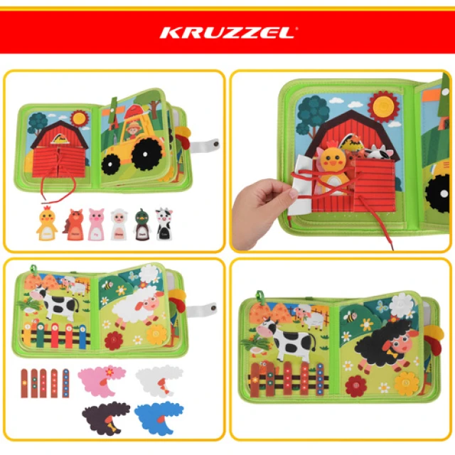 Розвиваюча книжка Ферма Kruzzel 20 завдань (5900779966109)