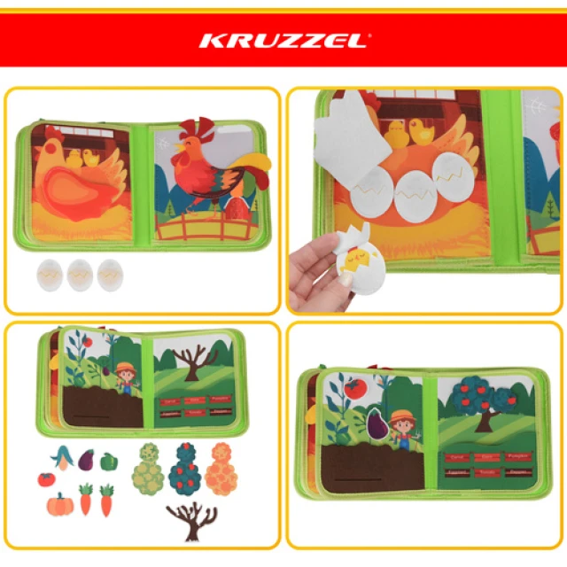 Розвиваюча книжка Ферма Kruzzel 20 завдань (5900779966109)