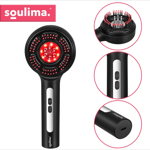 Масажер для шкіри голови Soulima 3в1 з LED-терапією (5900779966116)