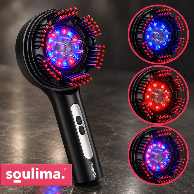 Масажер для шкіри голови Soulima 3в1 з LED-терапією (5900779966116)