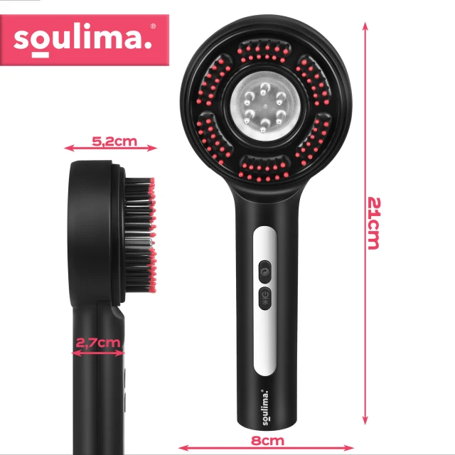 Масажер для шкіри голови Soulima 3в1 з LED-терапією (5900779966116)