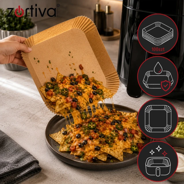 Паперові вкладиші для аерогриля Zortiva 23 см 100 шт (5900779966154)