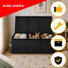 Скриня для іграшок Kruzzel XXL 132 л з кришкою 94 см Black (5900779966321)