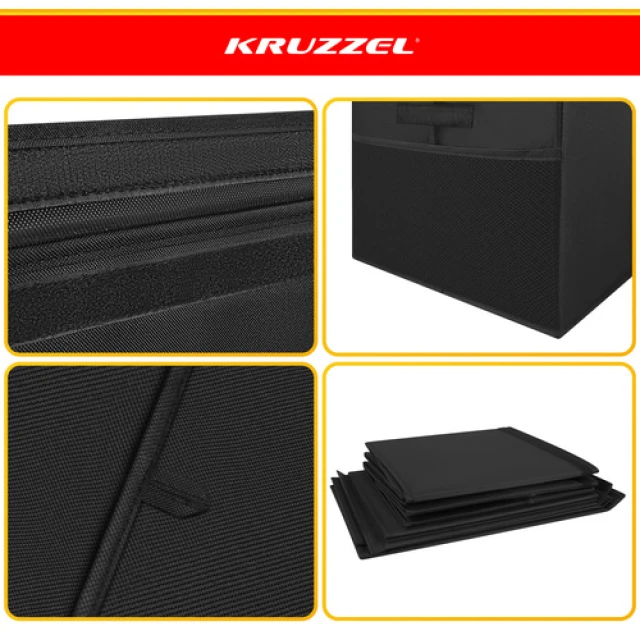 Скриня для іграшок Kruzzel XXL 132 л з кришкою 94 см Black (5900779966321)