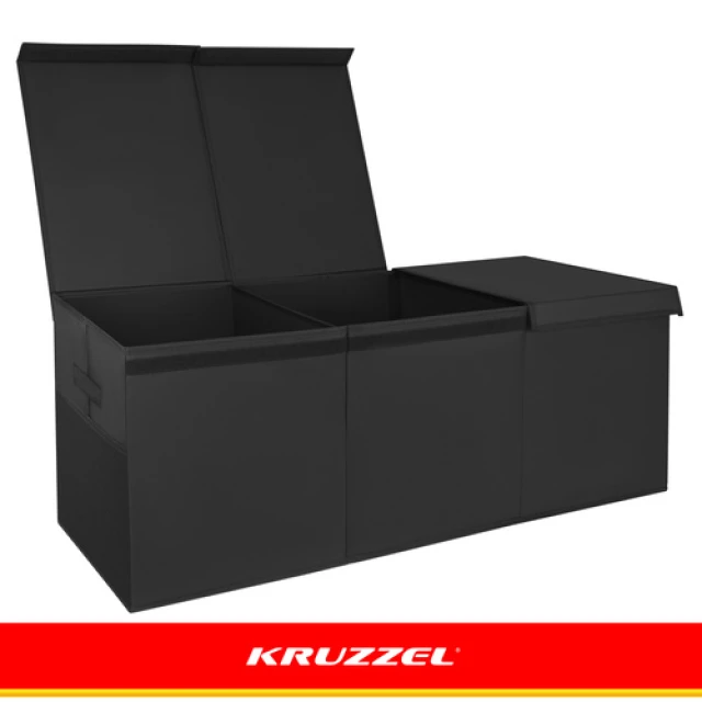 Скриня для іграшок Kruzzel XXL 132 л з кришкою 94 см Black (5900779966321)