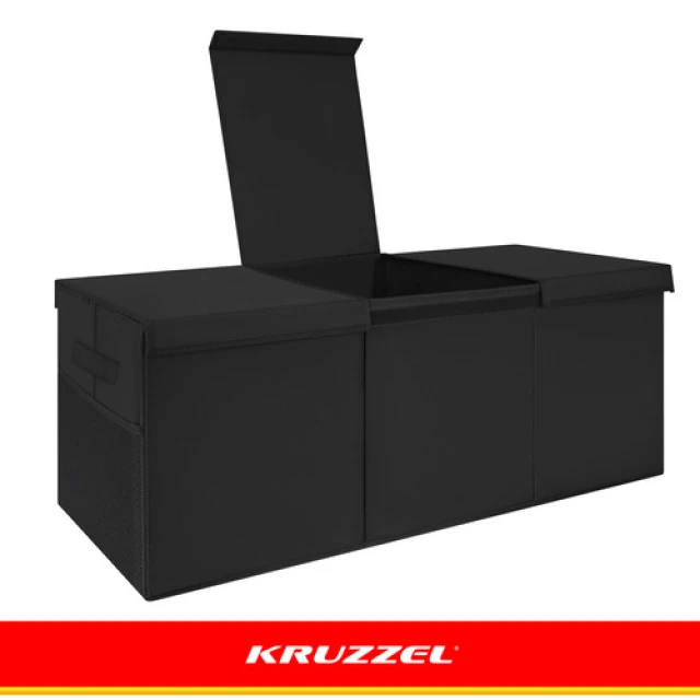 Скриня для іграшок Kruzzel XXL 132 л з кришкою 94 см Black (5900779966321)