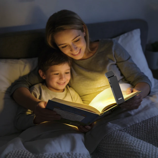 Лампа для читання Izoxis LED з кліпсою USB-C 3 кольорові температури 5 рівнів (5900779966345)